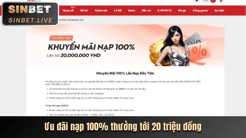 Thưởng Chào Mừng 168bet